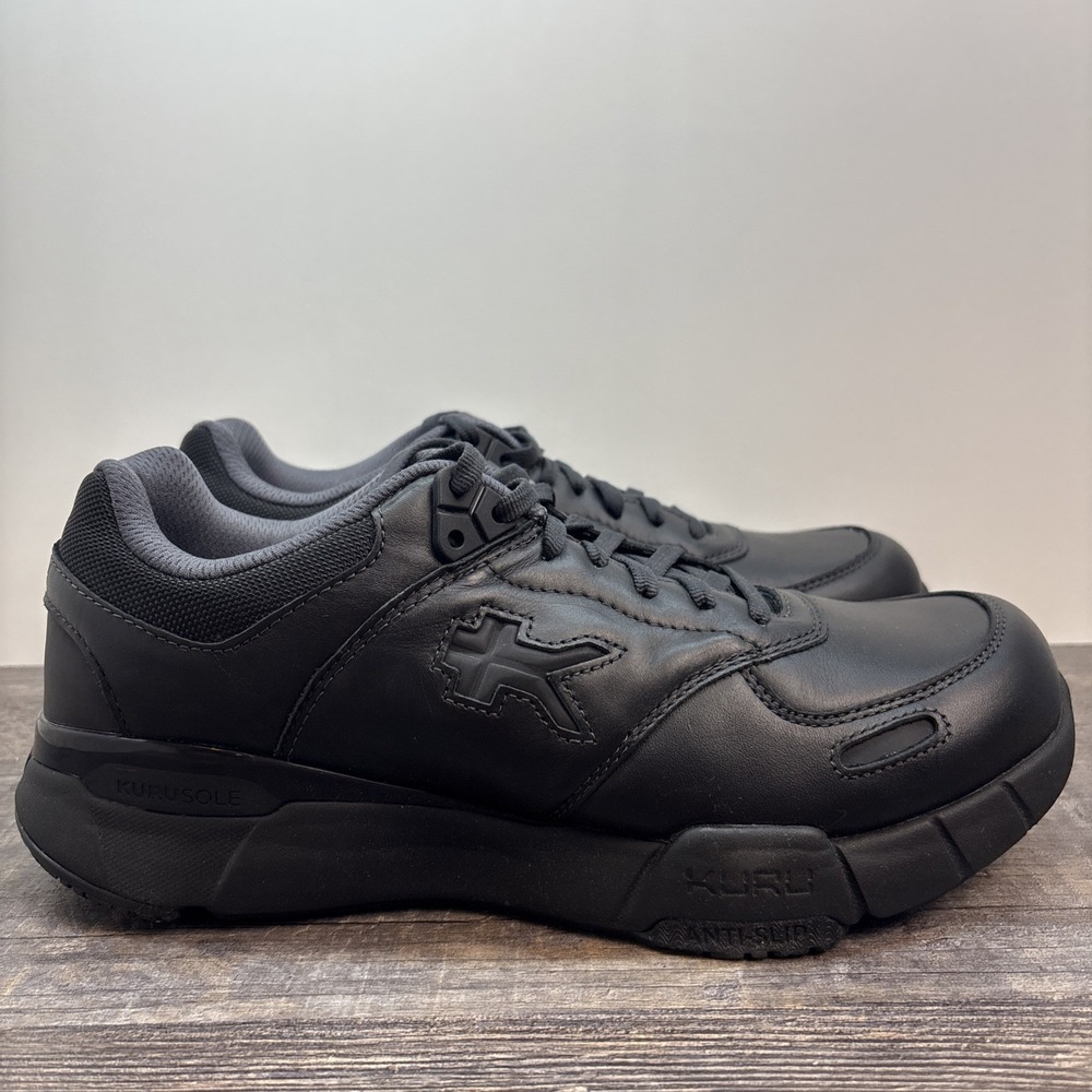 Kuru Kinetic 2 Men's 10 Sneaker Smokestack Black Anti-Slip Work Shoe NEW Defect
